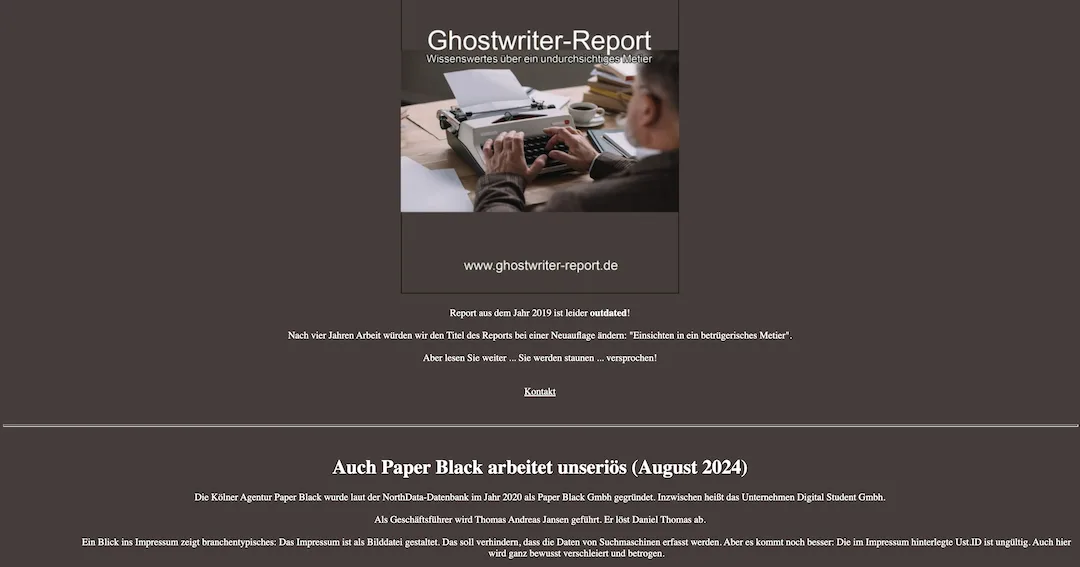 Manipulierte Wahrheiten: Der Ghostwriter Report und seine gefälschte Version