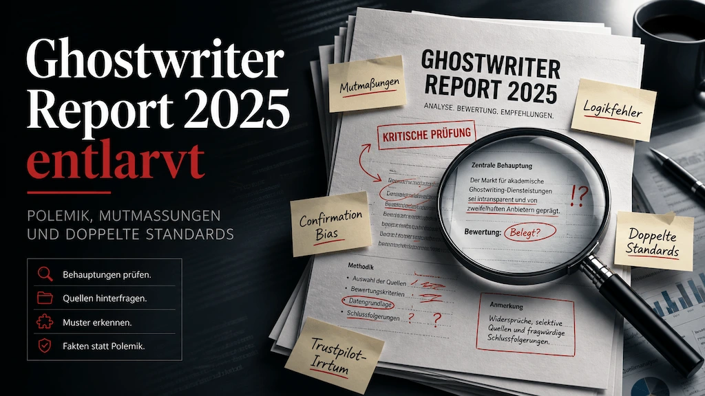 Ghostwriter Report 2025 entlarvt: Polemik, Mutmaßungen und doppelte Standards